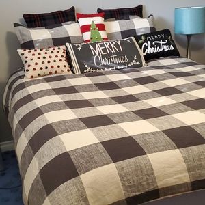 PB Bryce Check Full/Queen Duvet & 2 Standard Shams